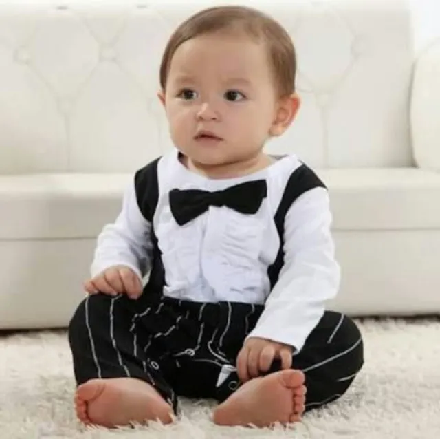 Baby boys birthday outfit 6-24 months TIE BOW wedding party christening suit UK