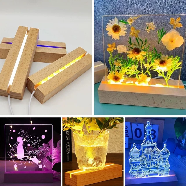 Led Buib LED WOODEN SOCKET, LED Light Base, USB Wooden Base, LED Lights Socket ...