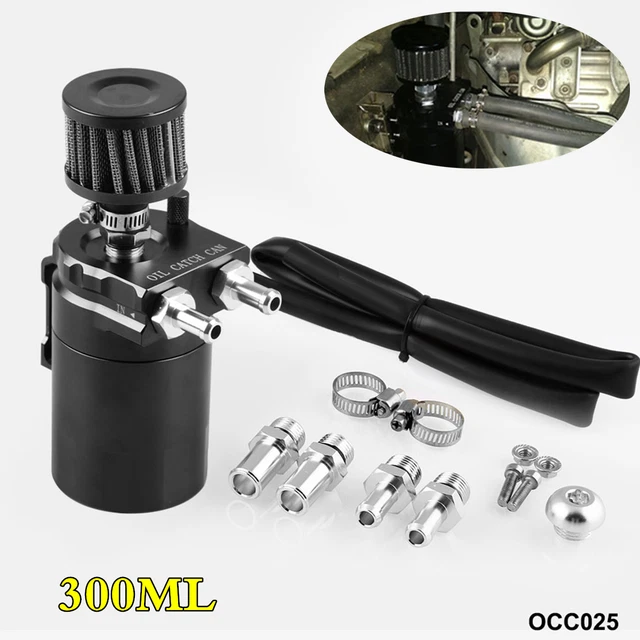 OIL BREATHER CATCH Can Baffled Petrol Diesel Turbo Tank Reservoir