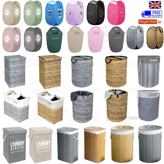 Laundry Diamante Washing Dirty Clothes Basket Bin Foldable Storage Bag Hamper