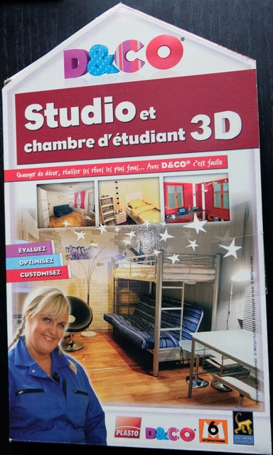 LOGICIEL D'AMÉNAGEMENT D&CO® - studio et chambre d’étudiant 3D NEUF ...