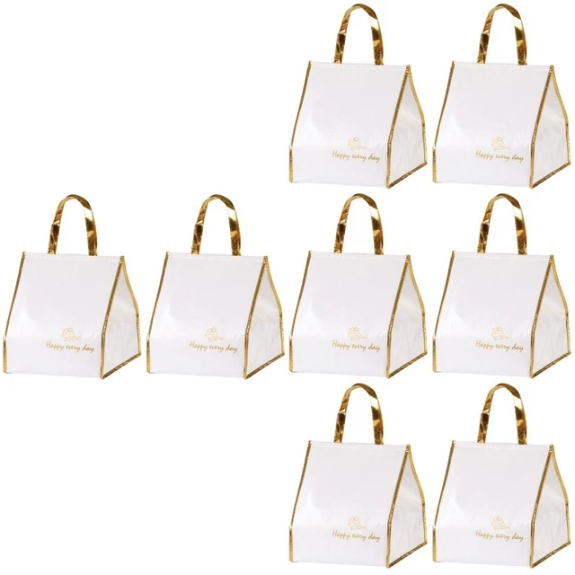 8 piezas bolsa de supermercado reutilizable bolsa refrigeradora aislada bolsa de transporte para pasteles