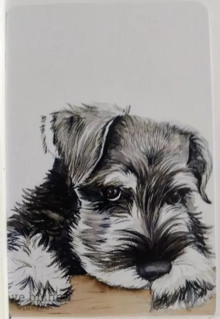 swap cards Modern playing card back Cute Schnauzer Puppy