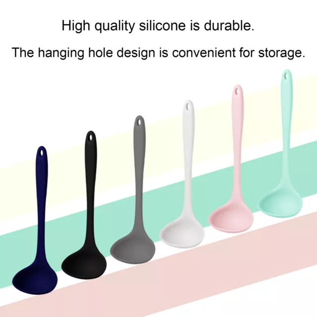 Kitchen Ladle Versatile Flexible Anti-deform Scoop Silicone Ladle Soft Grip