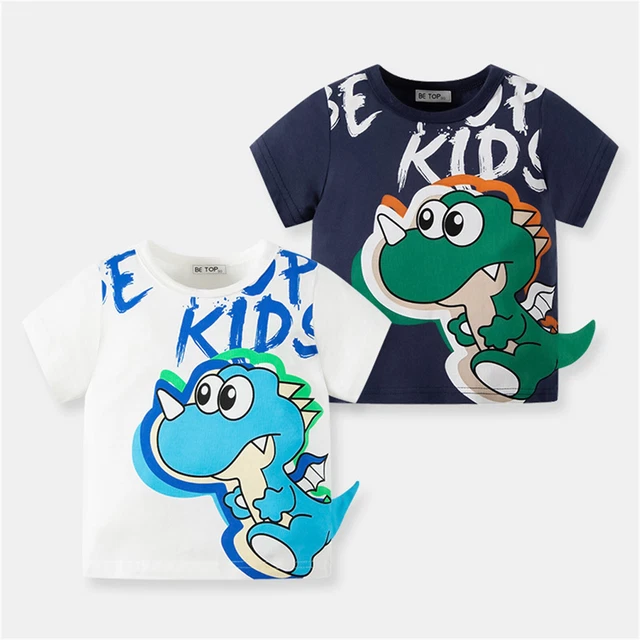 Cartoni animati dinosauro a maniche corte termici per ragazzi bambini bambini bambini bambine