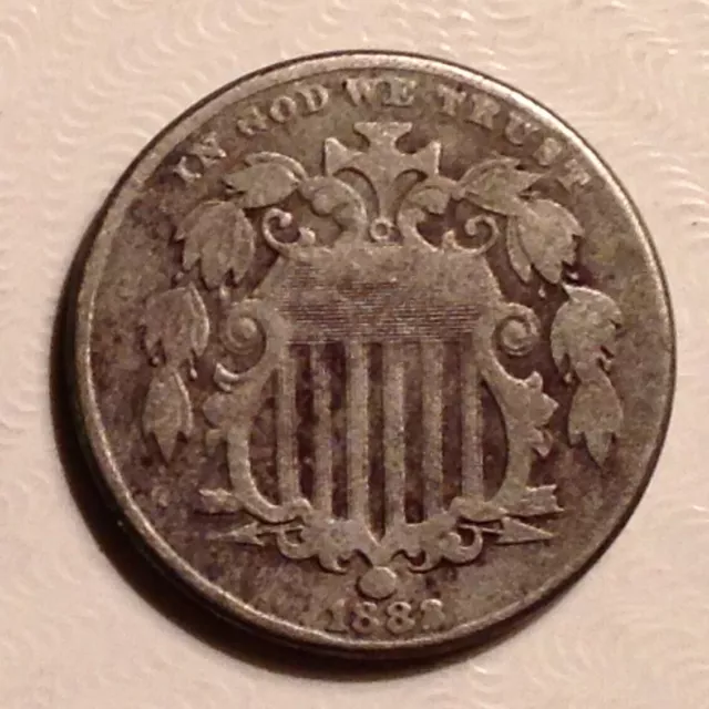 ~ 1882 US  Shield Nickel 5 Cents