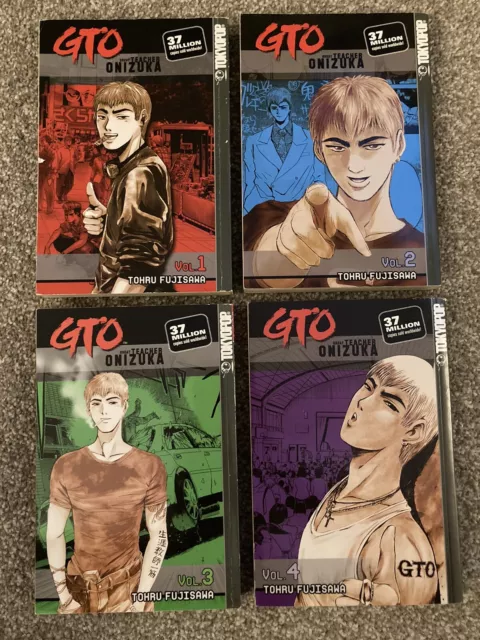 Gto Great Teacher Onizuka Manga Books. Vol 1-4. English. RARE. Tohru Fujisawa