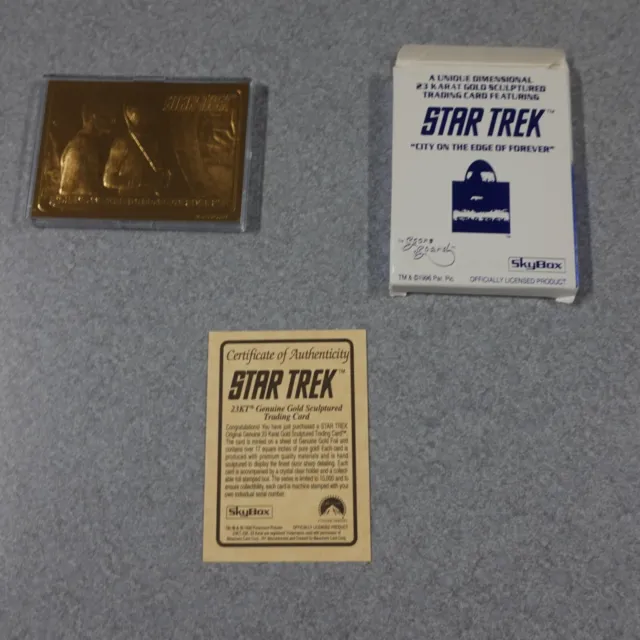 1996 STAR TREK City on the Edge of Forever SKYBOX 23K Gold Card