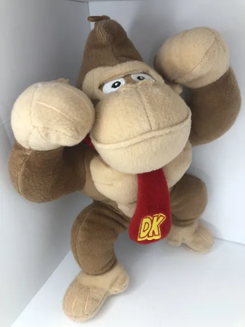 Super Mario Bros Donkey Kong 12” Plush Stuffed Animal Nintendo 2017 Hang Loop