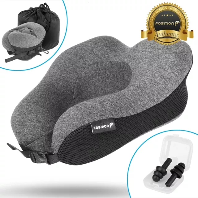 U-Shaped Memory Foam Rebound Travel Pillow Neck Support Head Rest Airplane Sleep