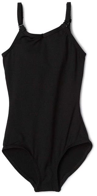 Capezio Big Girls' Team Basic Camisole Leotard W/, Black, Size Large (12-14)