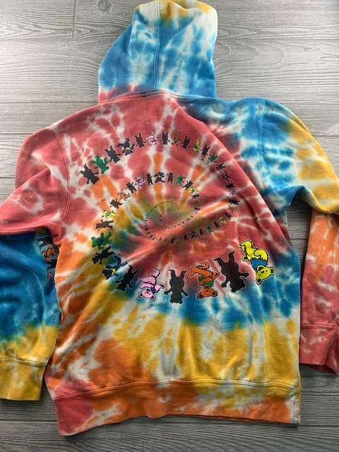 GRIZZLY GRIPTAPE GRATEFUL DEAD DANCING BEARS HOODIE SWEATSHIRT TIE