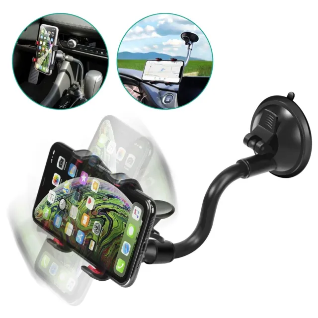 Insten Universal Car Phone Mount, Windshield and Dashboard Suction Mount