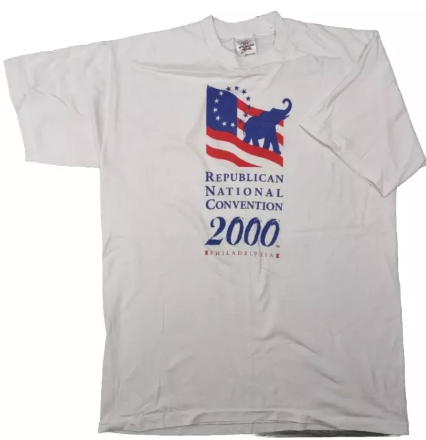 Y2K 2000 Republican National Convention Philadelphia Single Stitch T Shirt L VTG