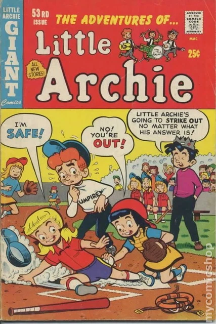 Little Archie #53 VG 1969 Stock Image Low Grade