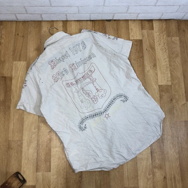 Vintage Diesel Dragon Tribal shirt Streetwear Y2K biglogo