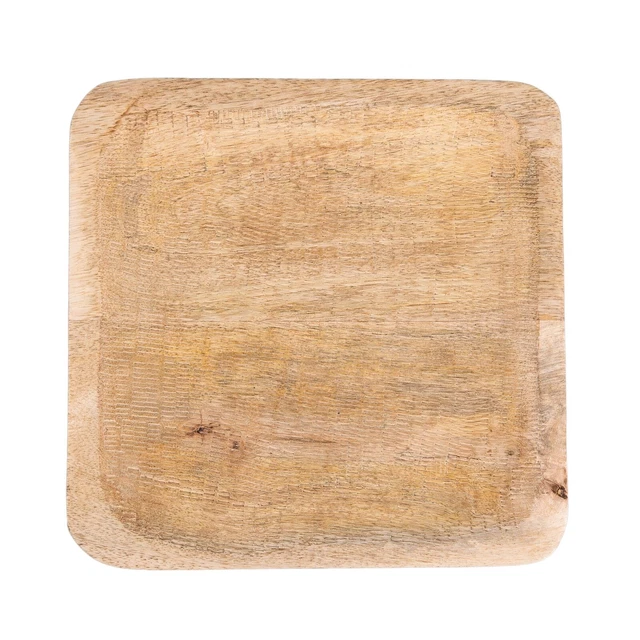 Plateau De Service En Bois Carré 23.4cm - Élégant Et Polyvalent Pour Thé, Collations Et Apéritif