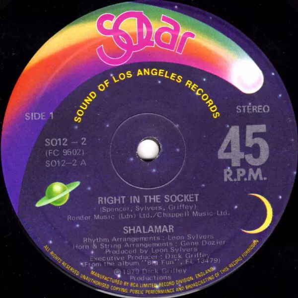 Shalamar - Right In The Socket - Used Vinyl Record 12 - J5783z