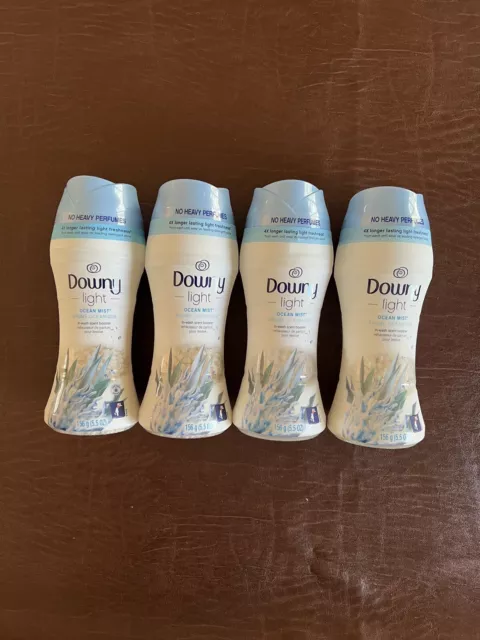 (4) Downy Light OCEAN MIST In-Wash Laundry Scent Booster  156 g /5.5 oz NEW