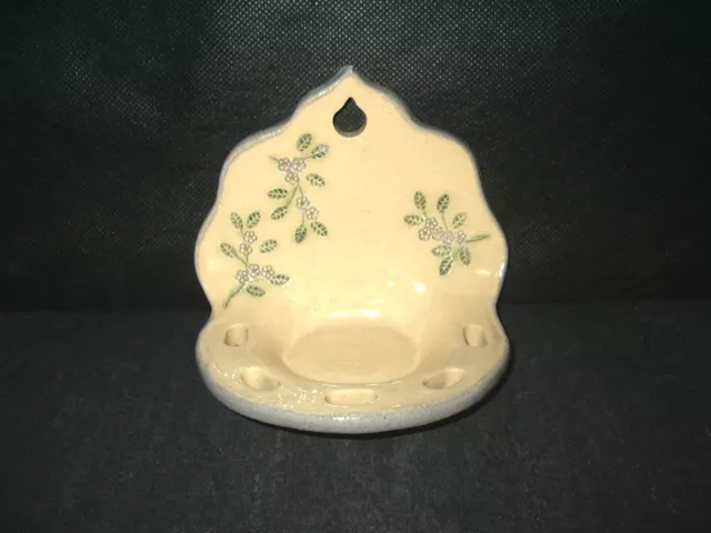Dutch Pottery toothbrush holder MPM pottery SPRING FLOWER wall hanging lovely!