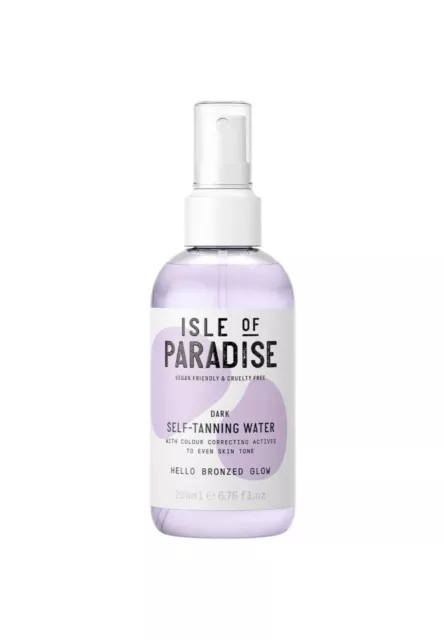 Isle Of Paradise Vegan Dark Self-Tanning Water Bronzed Glow - 200ml No Streaks