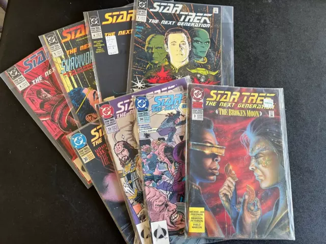 VINTAGE DC Comics STAR TREK The Next Generation TNG 8 Comic Lot