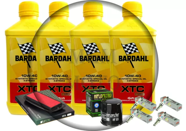 Kit Tagliando Yamaha R1 1000 02/ 03 Olio Bardahl 10W40  Filtro Olio Aria Candele