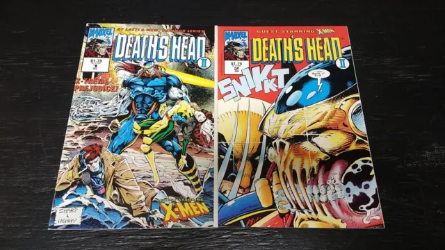 1992 MARVEL COMICS DEATH'S HEAD II SET #1-2 VFNM/NM X-MEN Visit My eBay Store