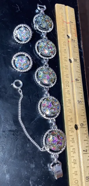 Sarah Coventry Bracelet Earrings Set Vintage Signed