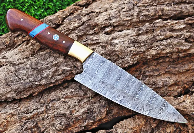 Custom Made Professional Kitchen Chef Knife - Hand Forged Damascus Steel 2560