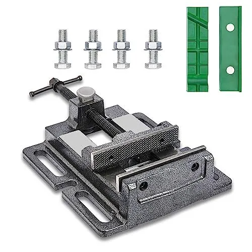 Drill Press Vise,4" Heavy Duty Bench Vise, Bench Clamp Vise，Drill Press Vice