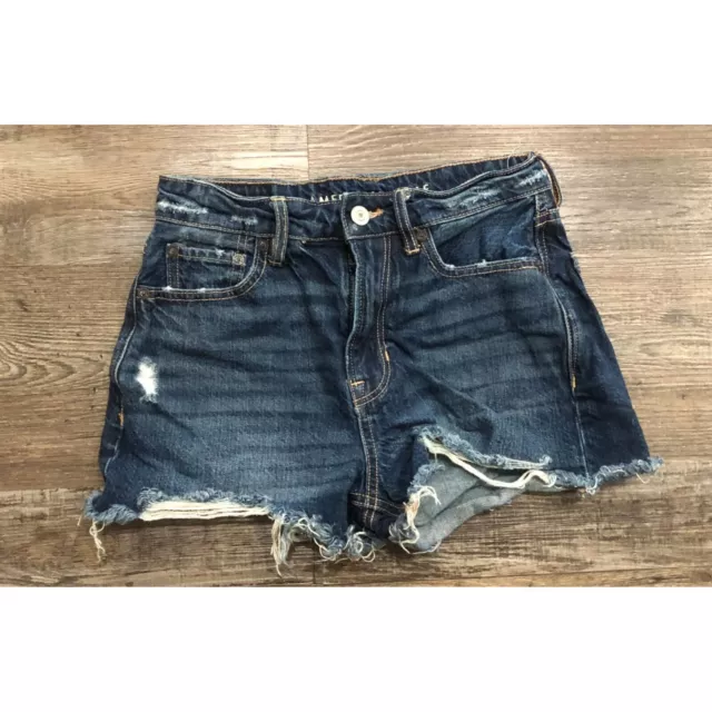 American Eagle Size 00 Tomgirl Denim Blue Jean Shorts