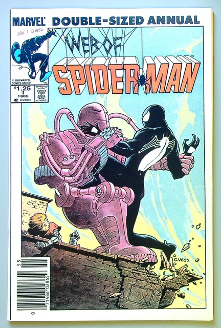 Web of Spider-Man Annual #1 ~ MARVEL 1985 ~ Charles Vess cover  FN/VF