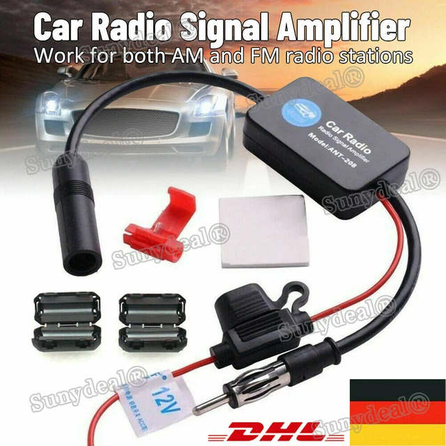 Amplificatore Segnale Autoradio WANGCL - Universale Nero 12V - Booster Ricezione FM - Foto 8