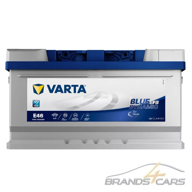 Varta Start-Stop Starter-Batterie 12V 75Ah 730A Ersetzt 68-Ah 69-Ah 70-Ah 71-Ah