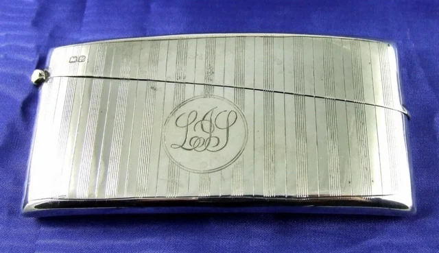 HALLMARKED CHESTER Silver Card Case 1915 : E J Trevitt & Sons