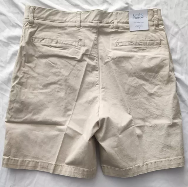 Men's "Croft & Barrow", Easy Care, 7" Comfort Flex Waist Shorts, Sand, Size 33 2