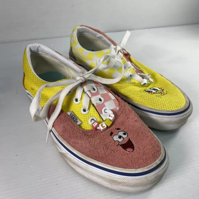 Vans Spongebob & Patrick Lace Up Low Top Casual Sneaker Shoes Men 5.5 Women 7