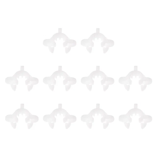 Lab Joint Clip Plastic Clamp for 10/18 or 10/30 Glass Taper Joints White 10Pcs