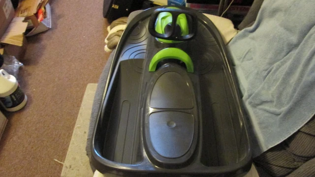Stratos Snow Bobsled for Kids 2 Person Steerable Snow Sled Ages 3+ Tow Rope