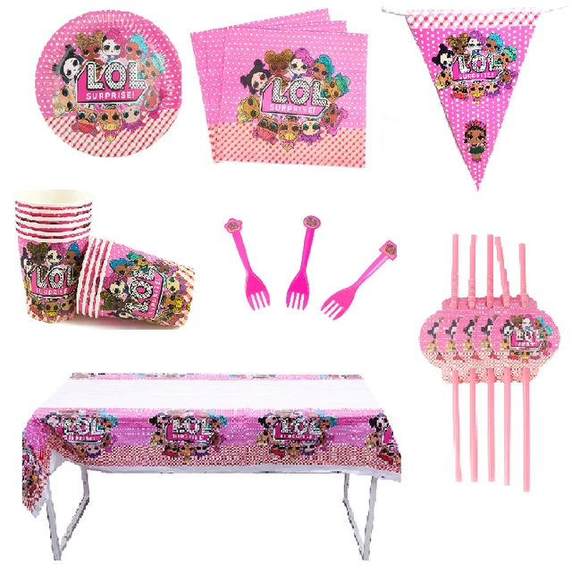 LOL SURPRISE BIRTHDAY Party Girls Tableware Dolls Decorations Supplies