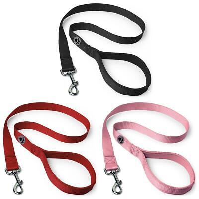 Soft Padded Handle Dog Lead Durable Puppy Leash Black Red Pink 100/122/180cm