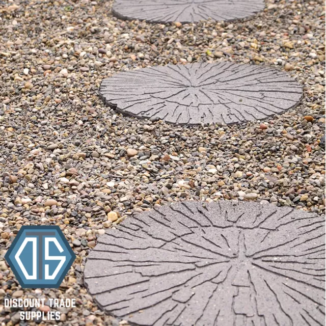 Primeur Earth Cracked Log Stepping Stone Decorative Garden Recycled Rubber