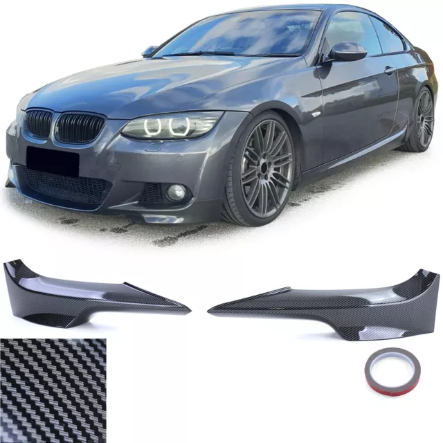 Spoiler Avant de Coin Volets Optique Carbone pour BMW 3er E92 E93 2006-10 AVEC