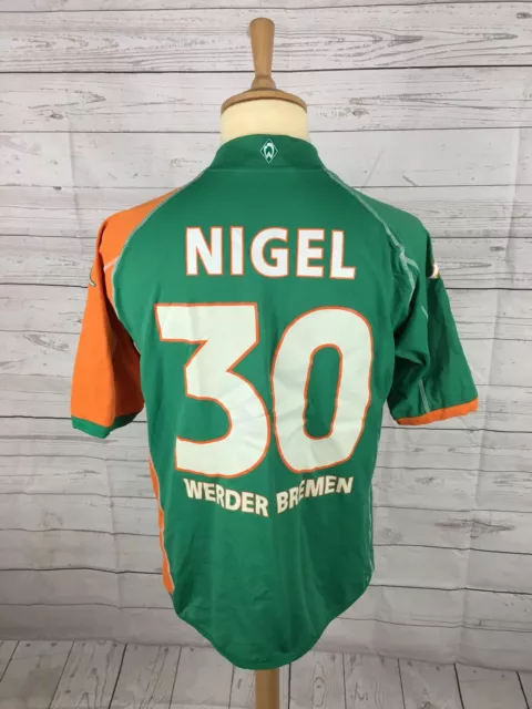 Mens Werder Bremen Away Shirt - XXL - 2006/07 - #30 Nigel - Great Condition