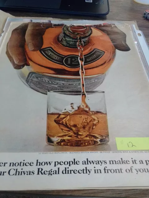 Time Magazine 1970' Chivas Regal Scotch Whiskey