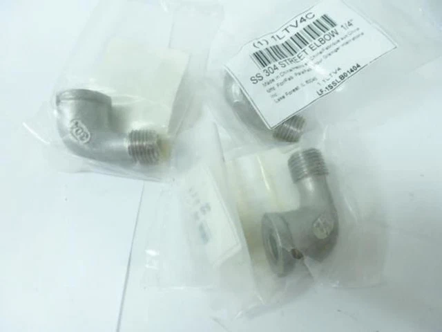 198882 New-No Box; MFG- 1LTV4C LOT-3 Pipe Elbow; 1/4" NPT 304 SS