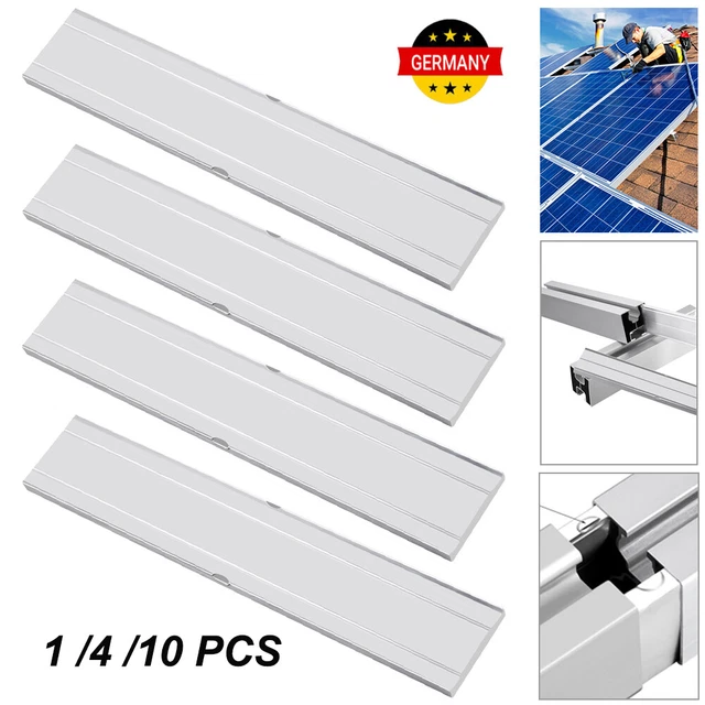 Connettore A Scorrimento Per Profili Solari In Alluminio 40x40 Mm - Giunzione Per Guide Fotovoltaiche (2/4/10 Pezzi)