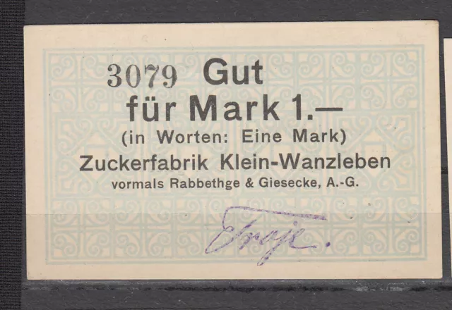 Klein-Wanzleben - Zuckerfabrik - 1 Mark - Geiger 275.01a)