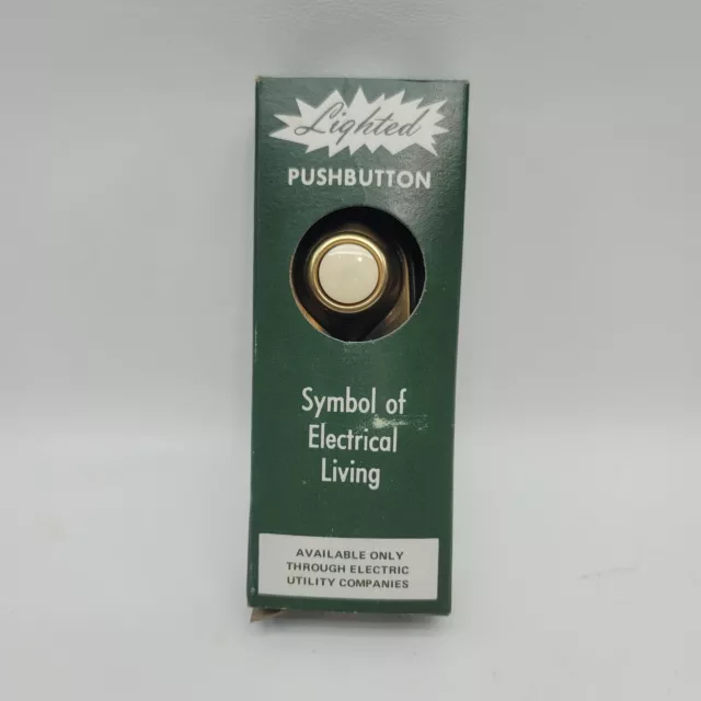 New Vintage 1960's Lighted Pushbutton Total Electric Home Door Bell
